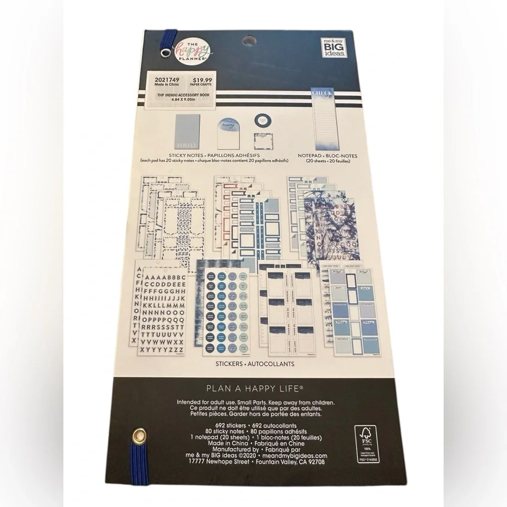 The Happy Planner Dream Big Blue Tones Accessory Book
